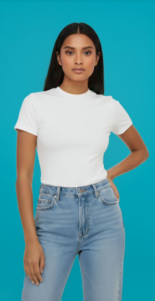 Round Neck Short Sleeves