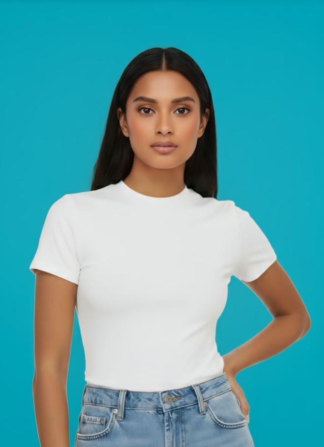 Round Neck Short Sleeves